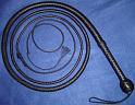8ft Black 12 plait David Morgan Style Indiana Jones Bullwhip 1